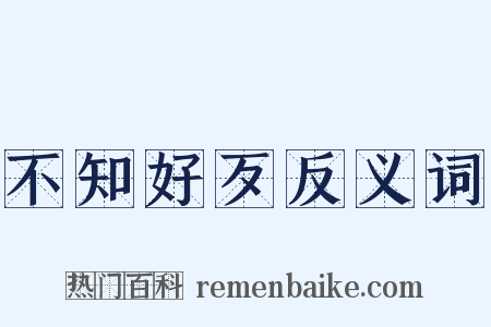 不知好歹反义词是什么意思的图片
